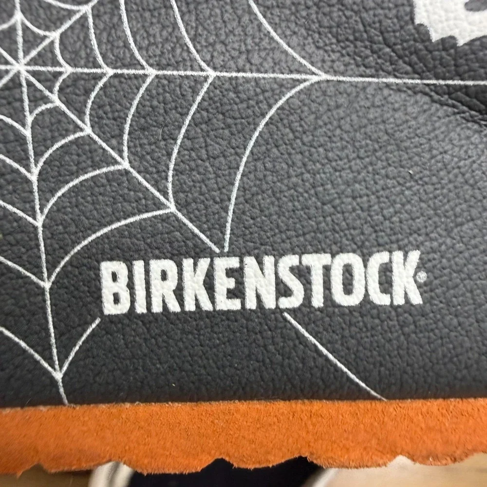Birkenstock Milano Kids Halloween Sandals 1 EU 32‎ Black Orange Walking Casual